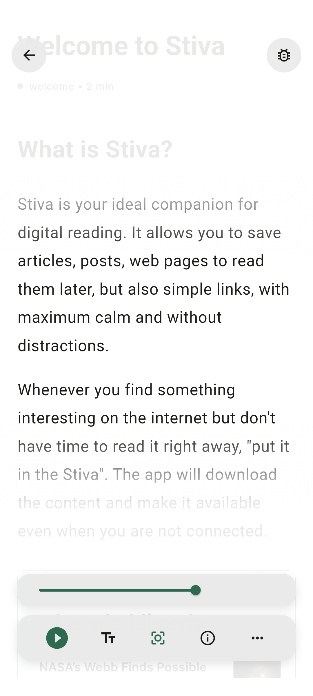 Stiva focus mode